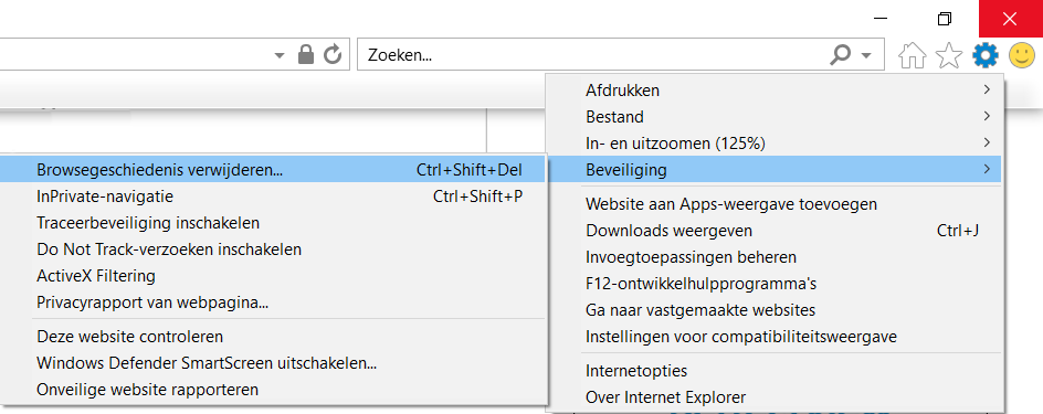 Internet explorer beveiliging browsergeschiedenis wissen