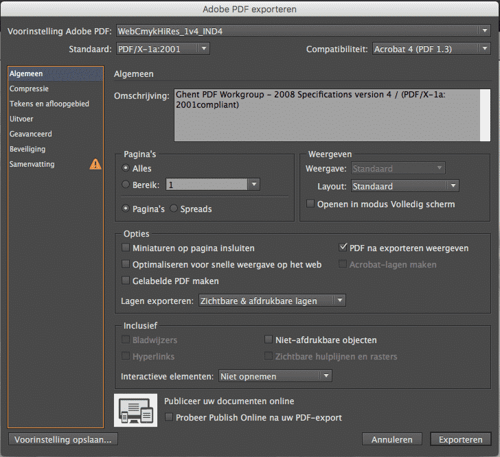 pdf-opties