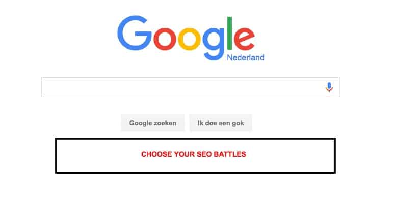 de juiste zoekwoorden kiezen