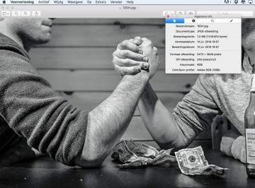 resolutie controleren afbeelding op mac