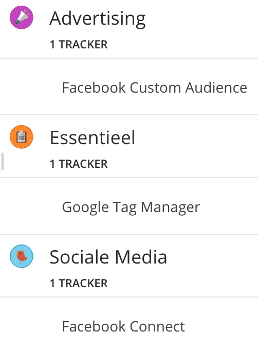 Ghostery soorten trackers avg