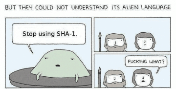 Gebruik geen SHA-1