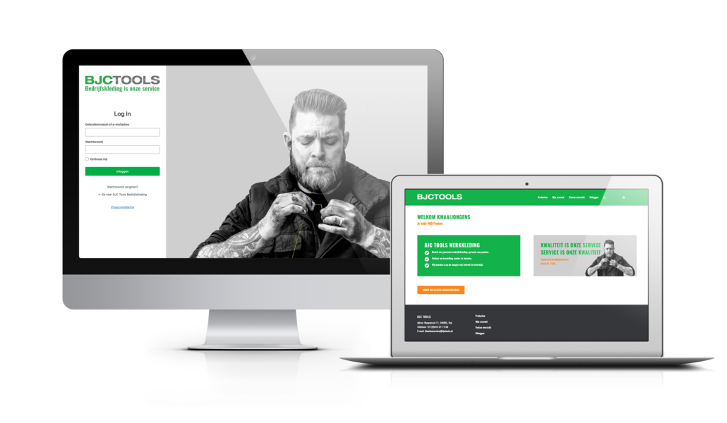 BJC Workwear screens voor BJC Tools - managed wordpress hosting
