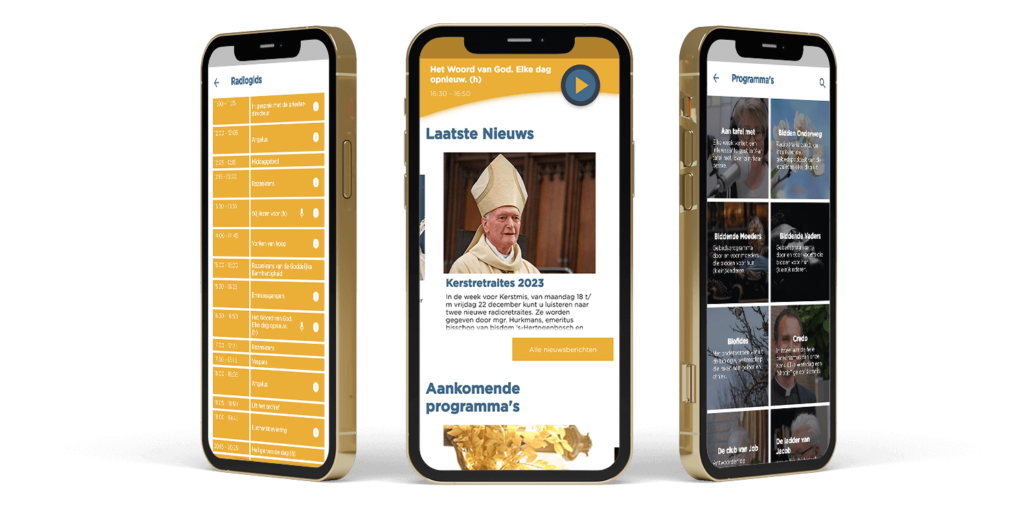 Voor Radio Maria is er een App ontwikkelt middels maatwerk voor Android en IOS