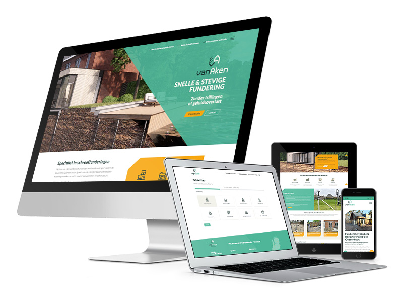 Maatwerk Wordpress website voor Van Aken, gemaakt door Kwaaijongens.