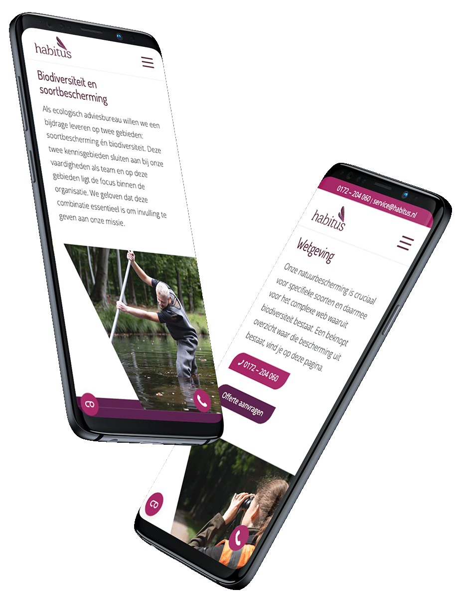 habitus website wordpress telefoon