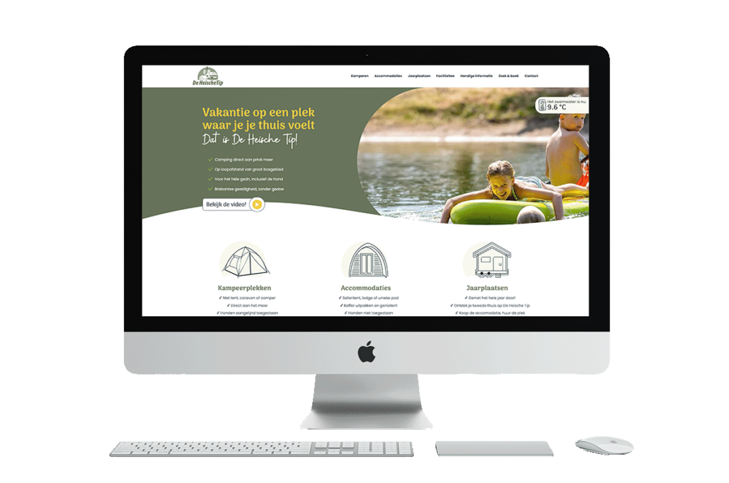 Wordpress website voor camping De Heische Tip