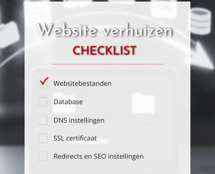 WordPress hosting verhuizen checklist WordPress hosting verhuizen checklist
