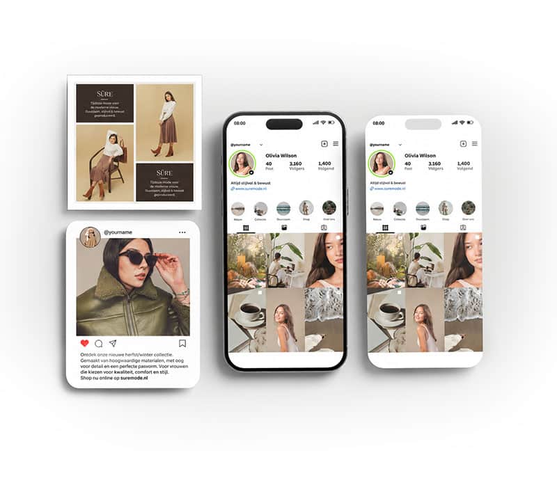 herkenbare templates voor social media posts.