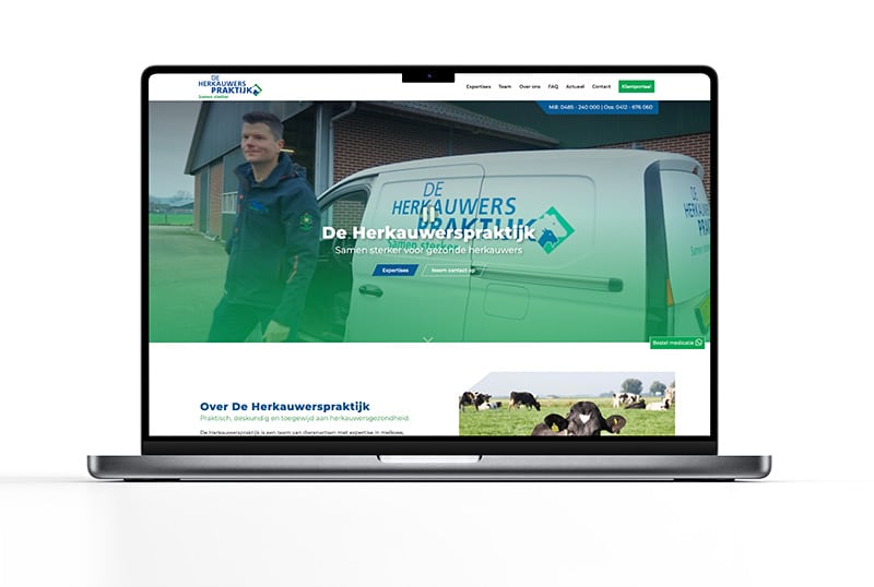 Frisse en onderhoudsvriendelijke site voor dierenartsenpraktijk.