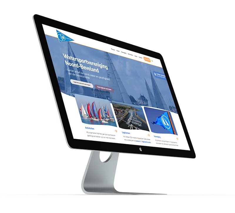 Praktische WordPress website voor watersportvereniging, gebouwd door Kwaaijongens.